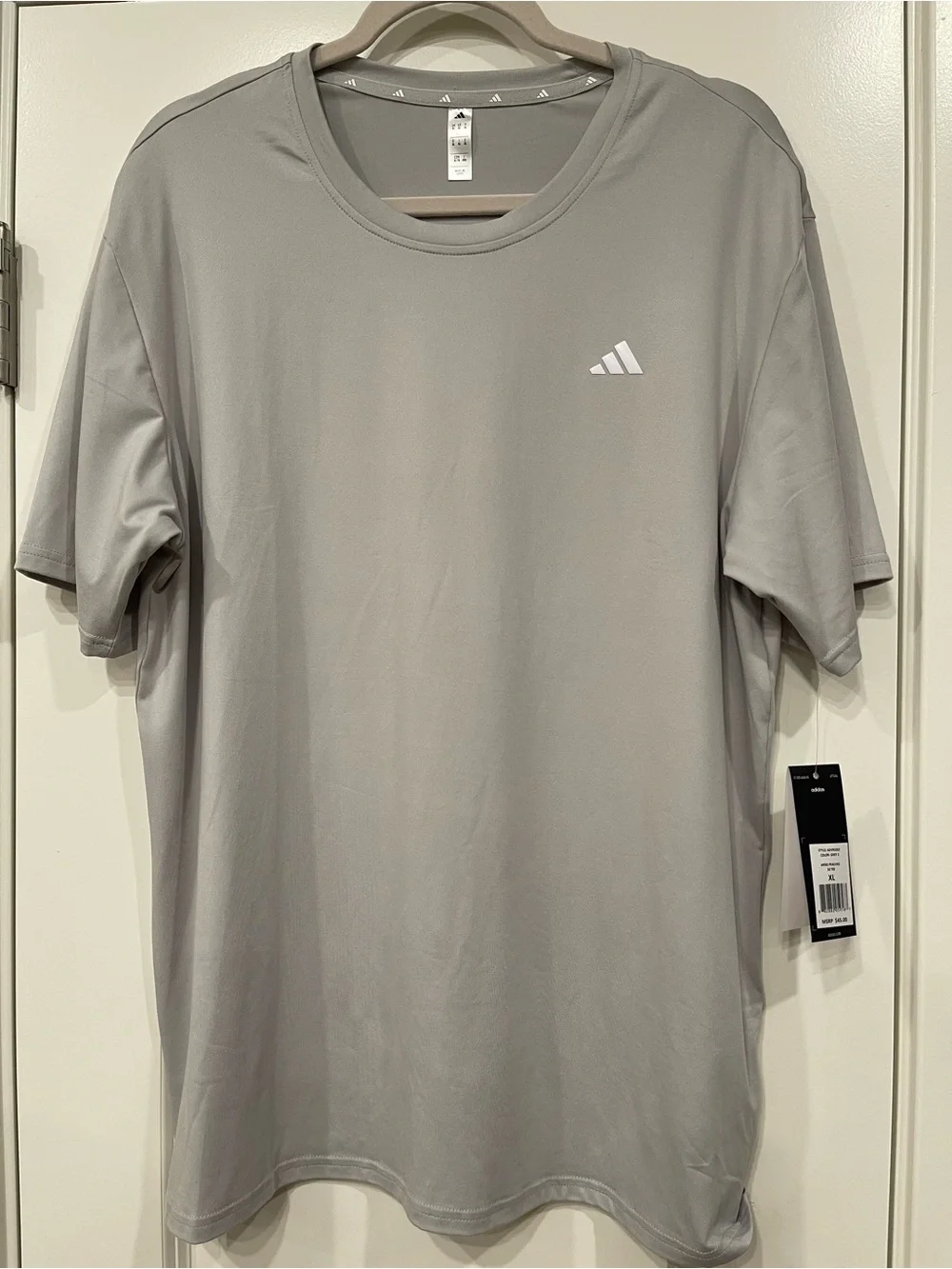 adidas Men’s XL Gray Short Sleeve Performance Tee